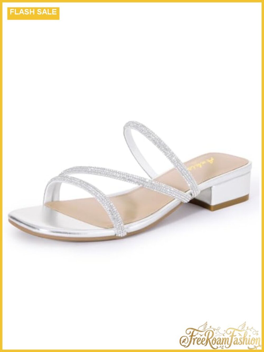 Ankis Strappy Low Block Heel Sandals Square Open Toe Slip On Mules